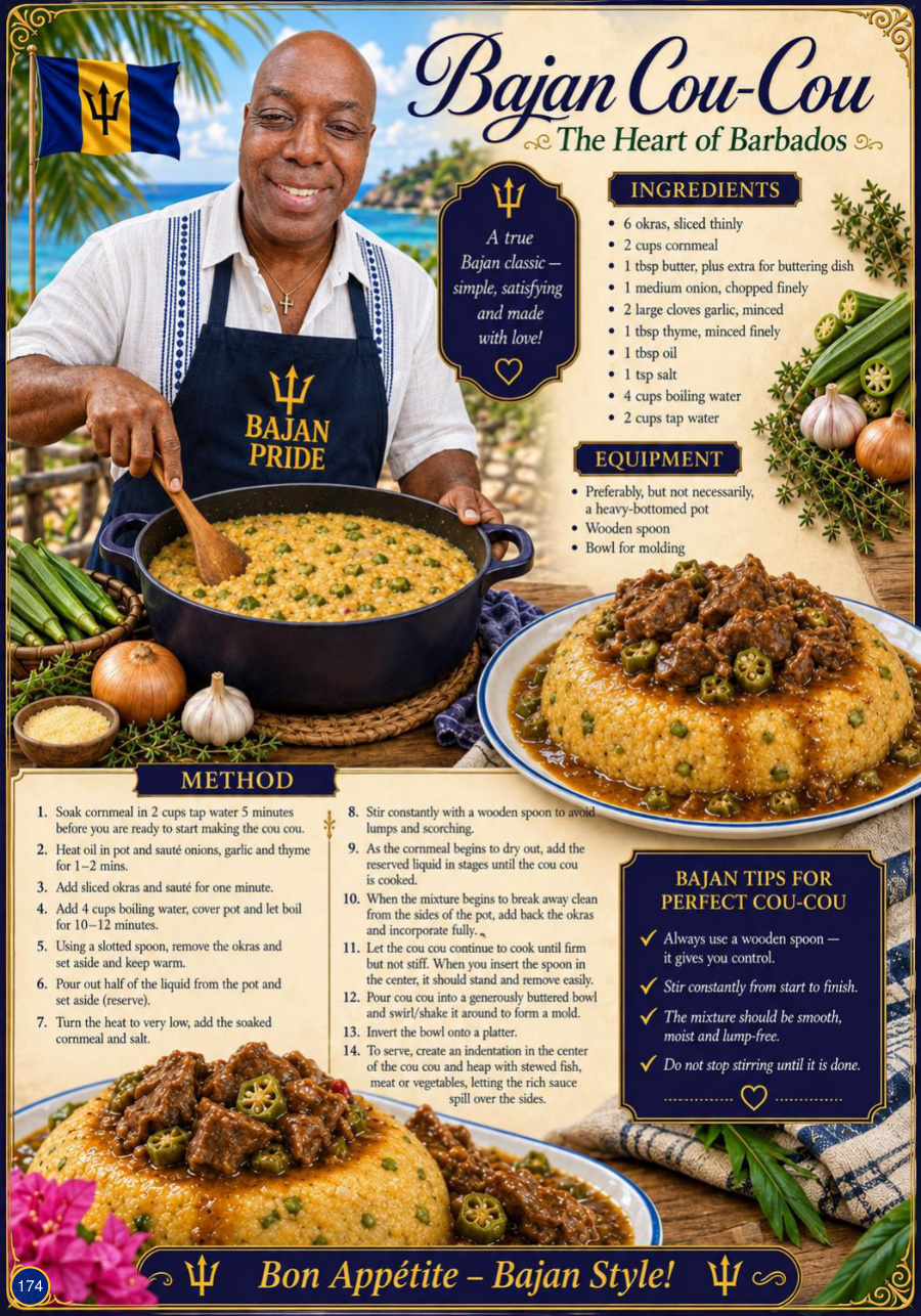 Bajan Cou-Cou recipe page preview
